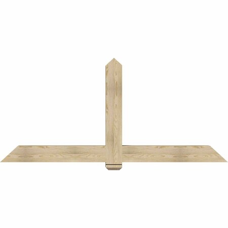 Ekena Millwork Eugene Rough Sawn Timber Gable Bracket, Douglas Fir, 84"W x 38"H x 6"D x 6"F, 11/12 Pitch GBW084X38X0606EUG00RDF